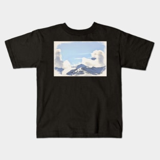 Panorama Mountains of Switzerland / Maléa is looking for the Kobold - children's book WolfArt Kids T-Shirt